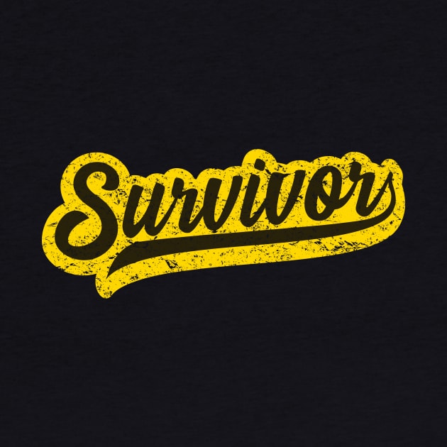 Childhood Cancer Survivor - Retro Grunge Style by jpmariano